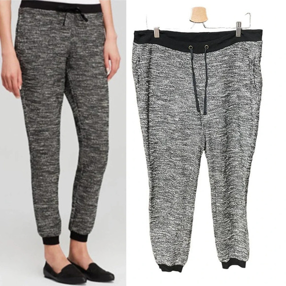 Eileen Fisher The Fisher Project Tweed Jogger Pants Gray Size Medium